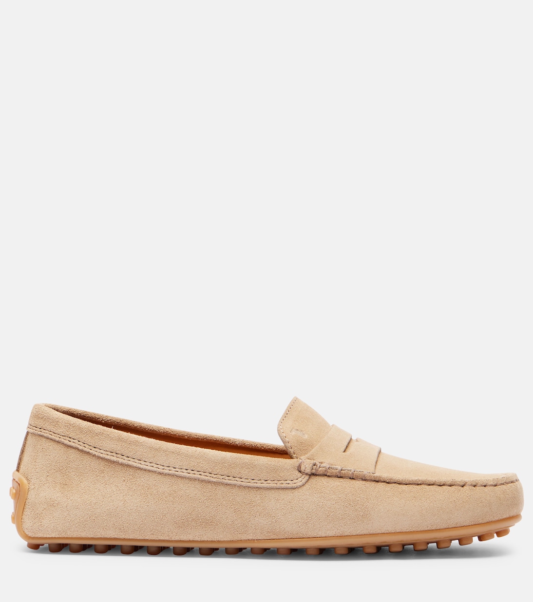 Гоммино Bubble замшевые мокасины для вождения Tod's, Tabacco Chiaro — фото 4