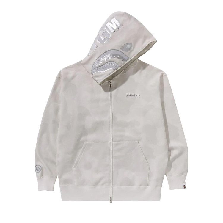 

Худи BAPE Ink Camo Shark Zip Hoodie, White