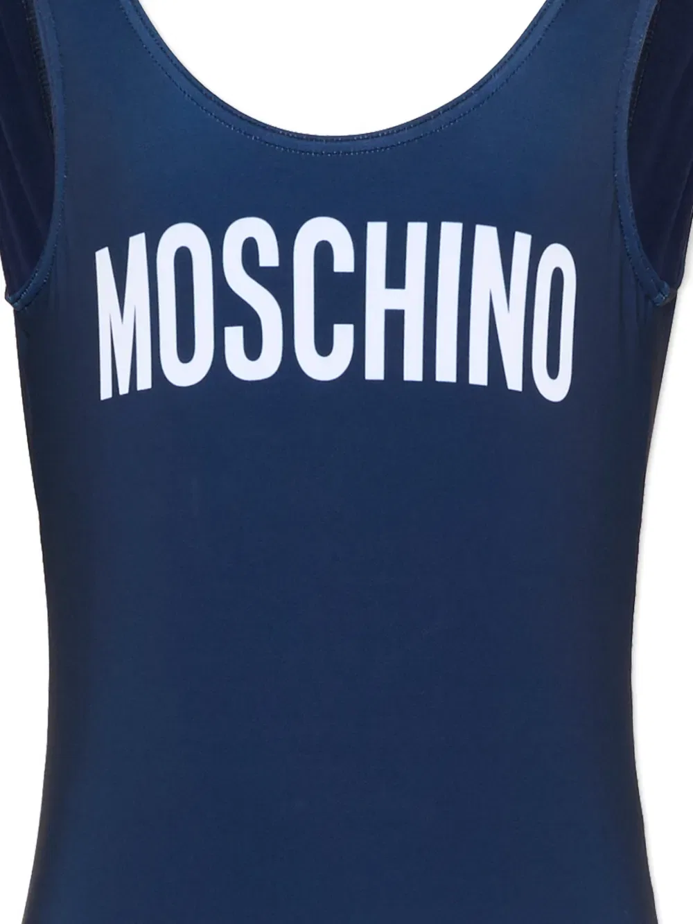 Купальник с логотипом и надписью Moschino Kids, синий — фото 3
