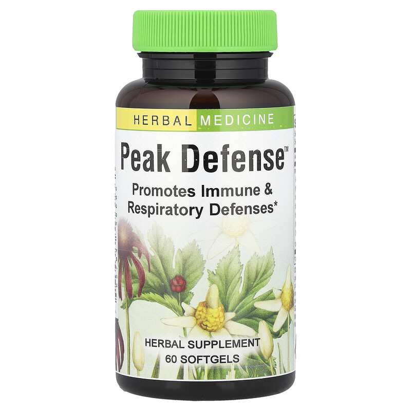 

Herbs Etc., Peak Defense , 60 мягких таблеток