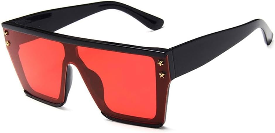 

Солнцезащитные очки в крупной оправе для мужчин и женщин, прямоугольные, с плоской верхней частью, винтажные, классические, с защитой от УФ-излучения UV400 KTUCN, Black Red