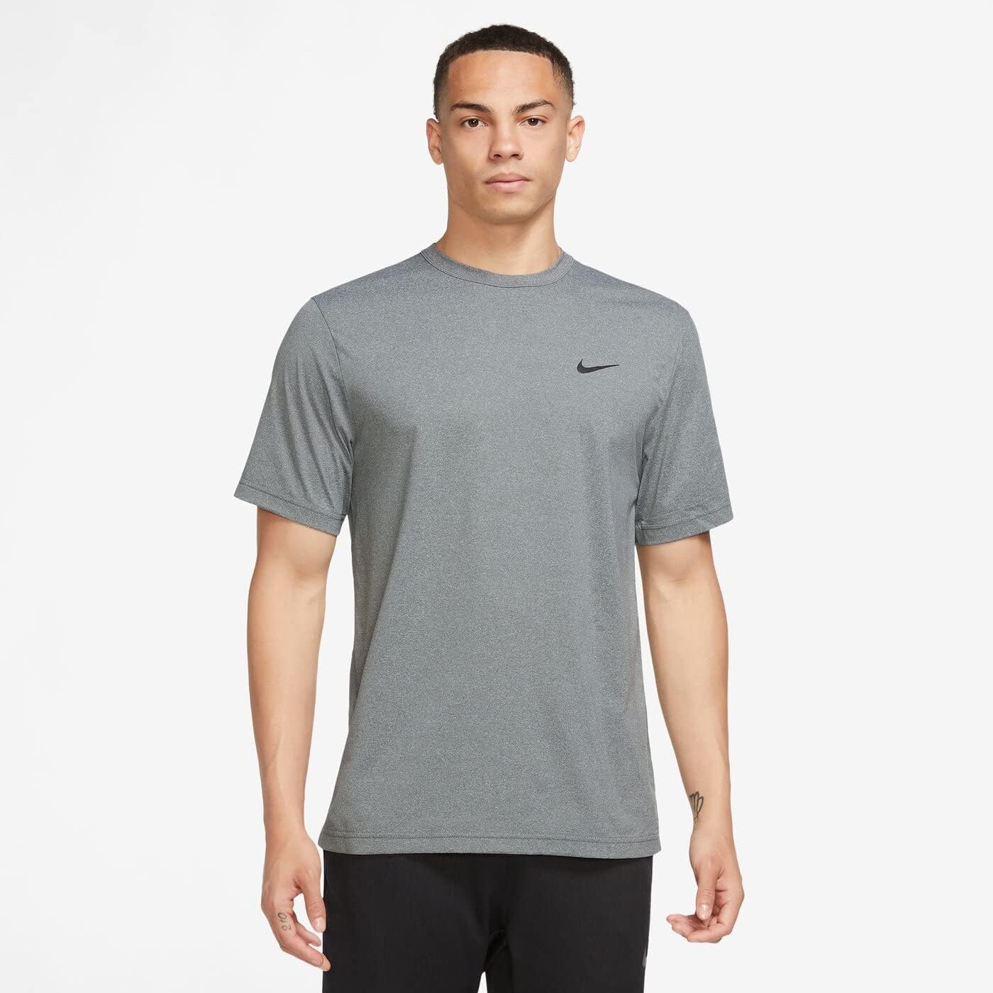

Nike Mens Df Uv Hyverse Ss, Smoke Grey/Htr/Black