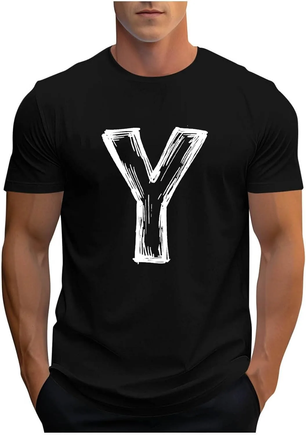 

Футболка мужская с коротким рукавом и принтом