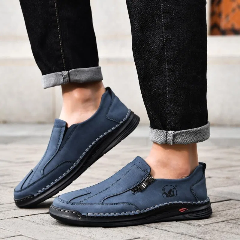 Мокасины кожаные, Loafers & Slip-Ons, синий Clolinde — фото 2