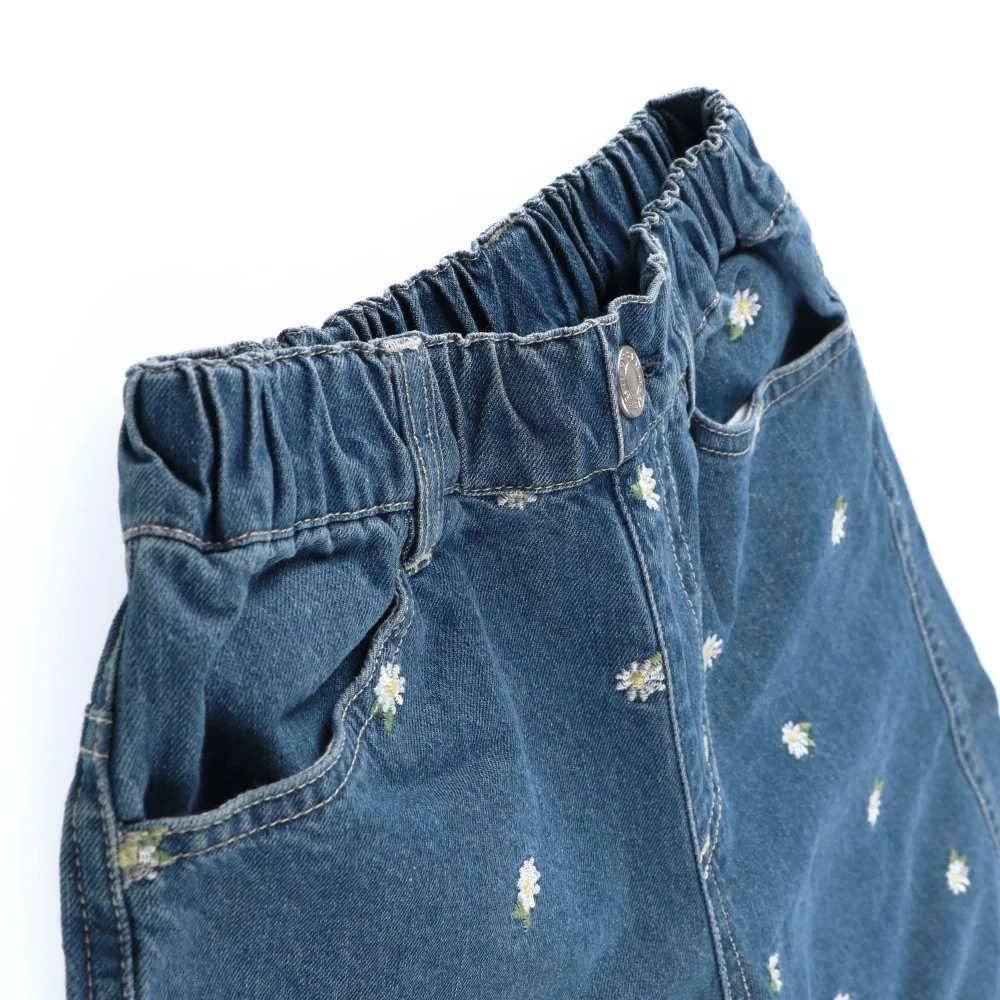 Джинсовые брюки с цветочной вышивкой Branshes, blue — фото 4