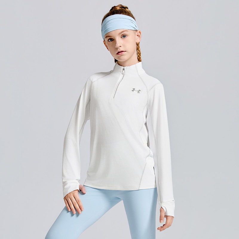 Футболка для детей Quick Dry, для всесторонних тренировок подростков Under Armour, белый — фото 4