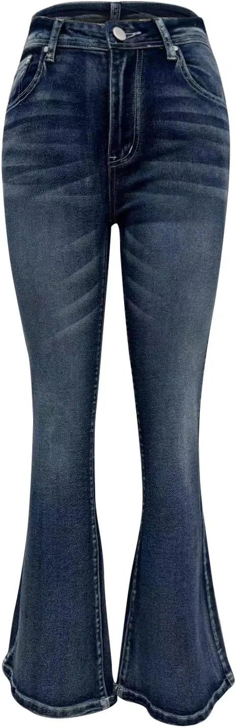 Джинсы клеш, stretch, Royal Blue — фото 4