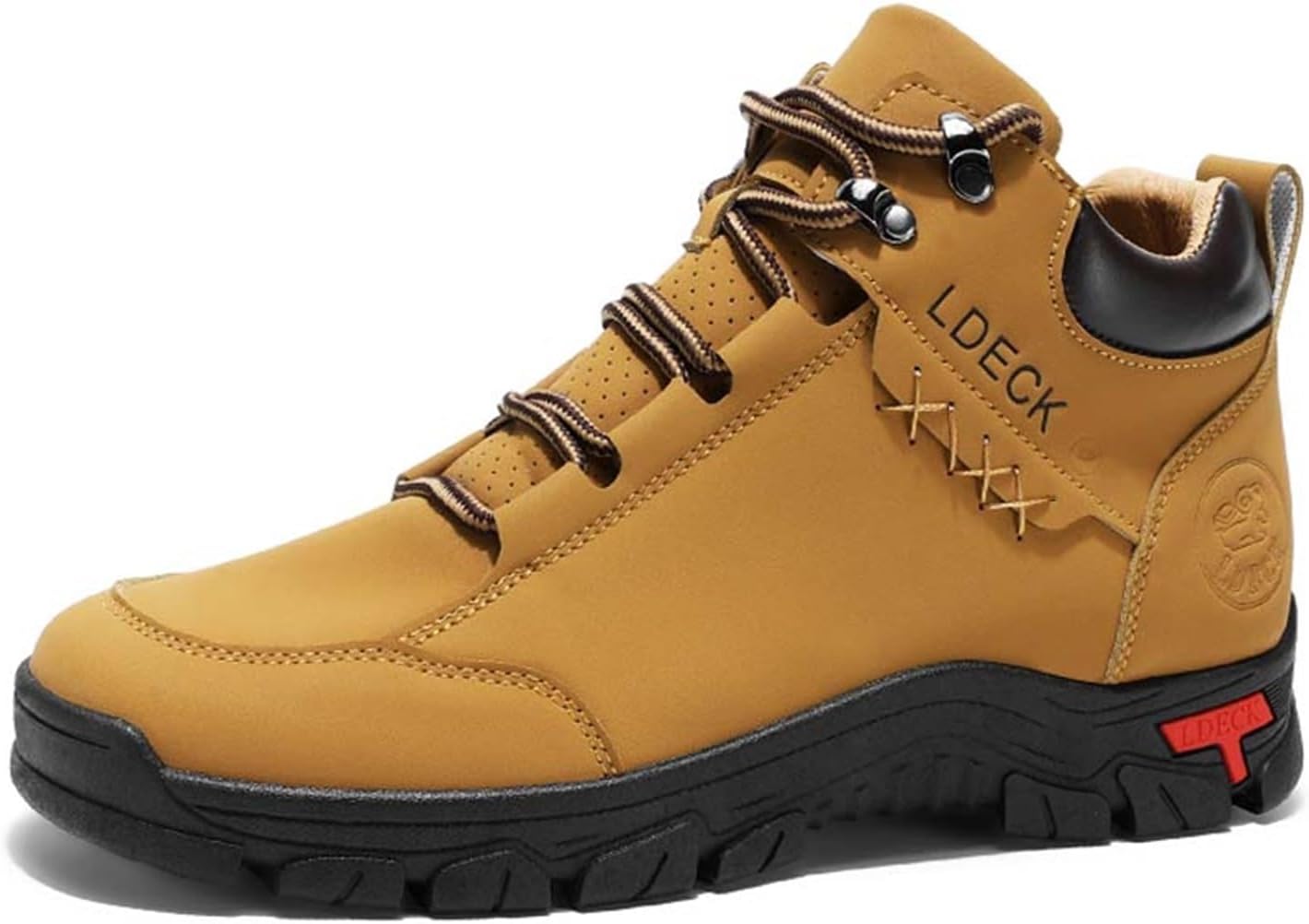 

Мужские легкие походные ботинки на открытом воздухе, водонепроницаемые, для трекинга, дышащие, прогулочные, противоскользящие, удобные, с шнуровкой, кроссовки с круглым носком, поддержкой свода стопы, для бега и спорта Generic, оранжевый