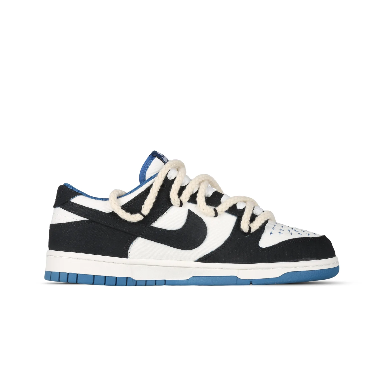 Nike Кроссовки Dunk Low для скейтбординга мужские черно-бело-синие — фото 4