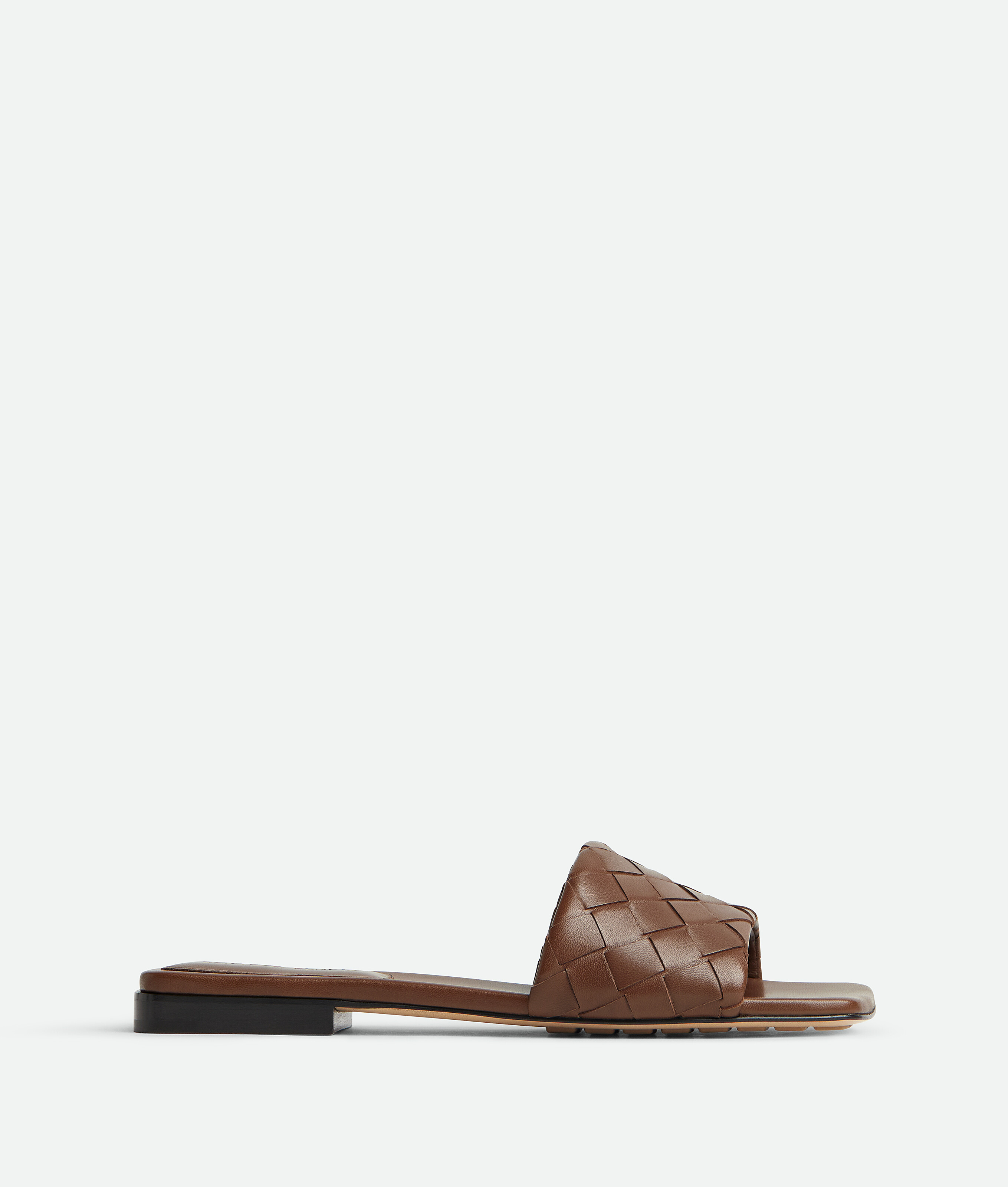 Parco flat mule BOTTEGA VENETA, темная кожа