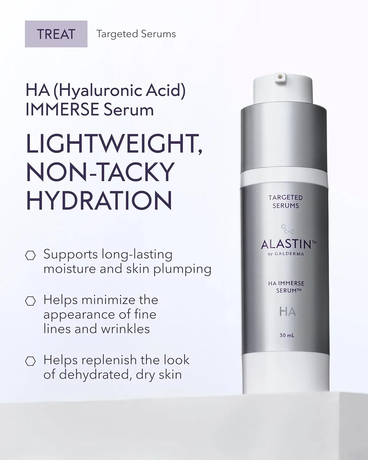 Сыворотка Alastin Skincare — Увлажняющая для лица с гиалуроновой кислотой HA IMMERSE | Восстанавливающая , борется с, 30 мл — фото 3