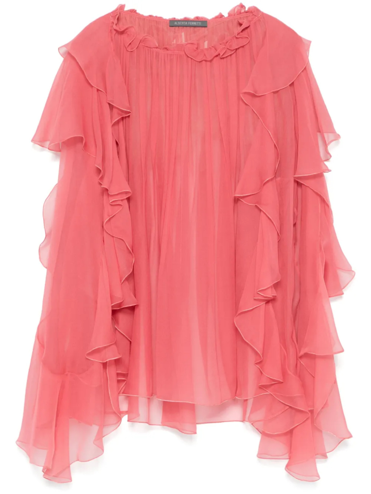 

Шифоновая блузка Alberta Ferretti, розовый