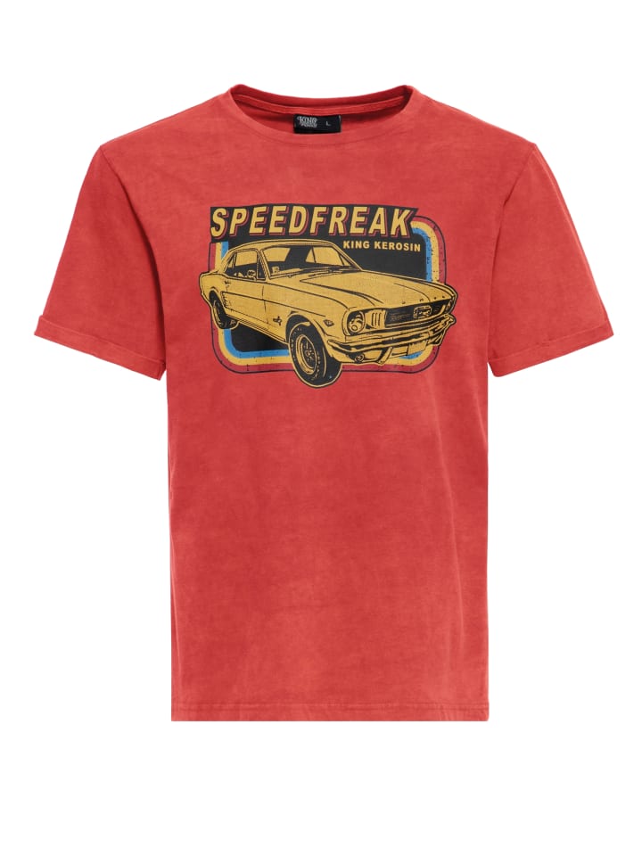 

Футболка с принтом King Kerosin Speedfreak красного цвета King Kerosin, Красный, Футболка с принтом King Kerosin Speedfreak красного цвета King Kerosin