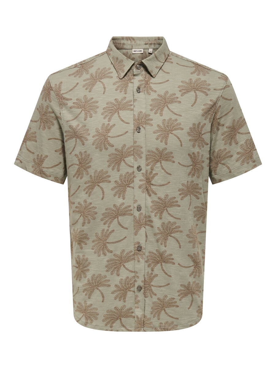 

Рубашка на пуговицах классического кроя Only & Sons ONSMALDINI, цвет Olive/Pastel green