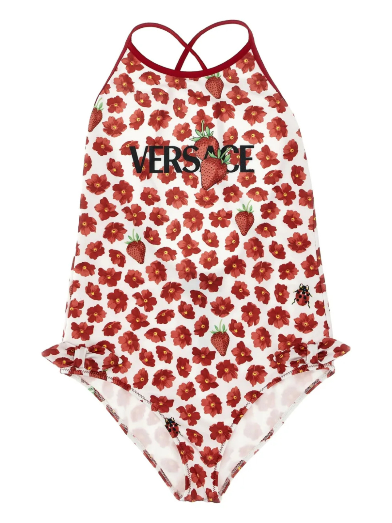 

Купальник Versace Kids Strawberry Garden, белый