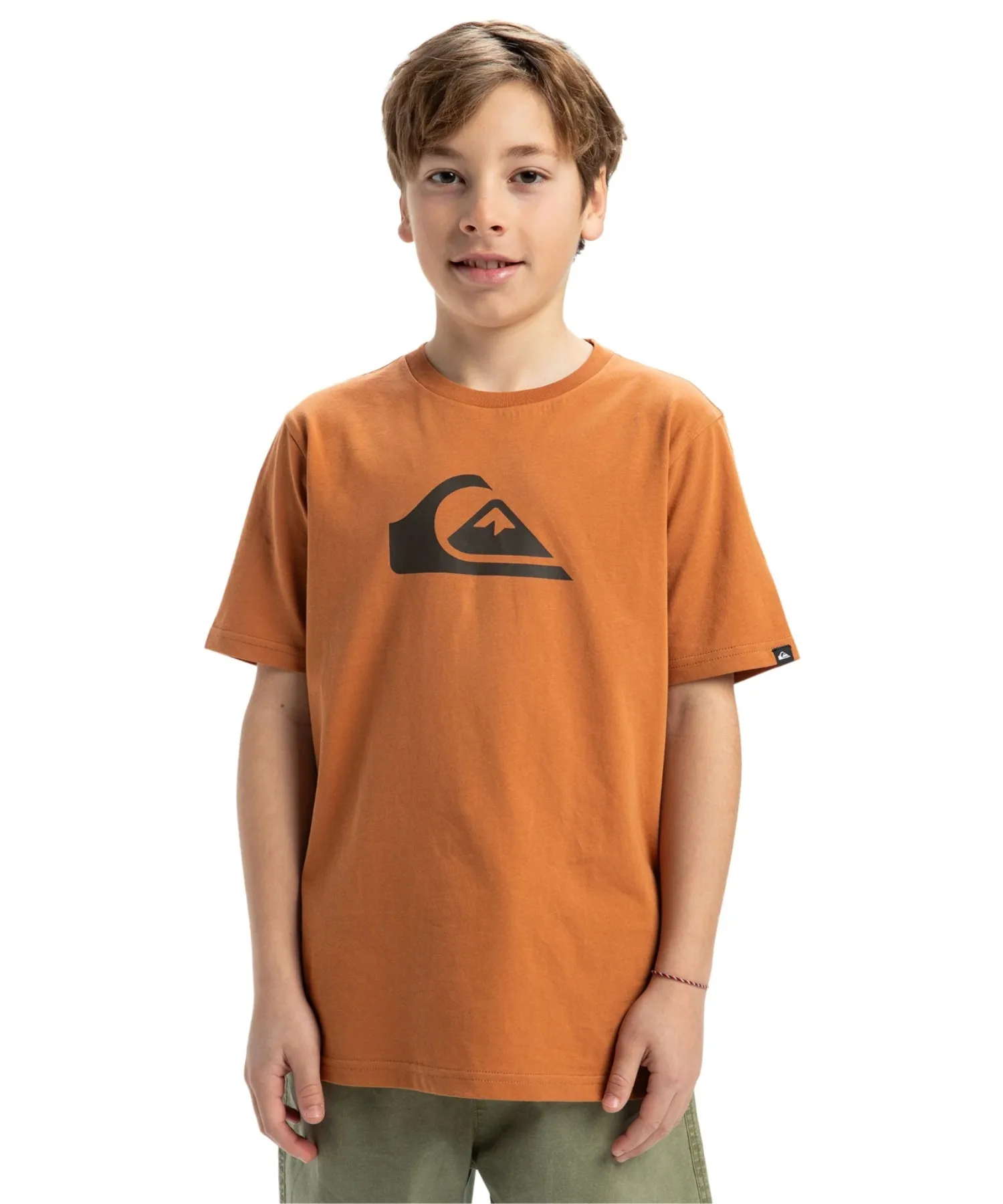 Детская футболка Quiksilver EV COMP LOGO с логотипом, хлопок, белая