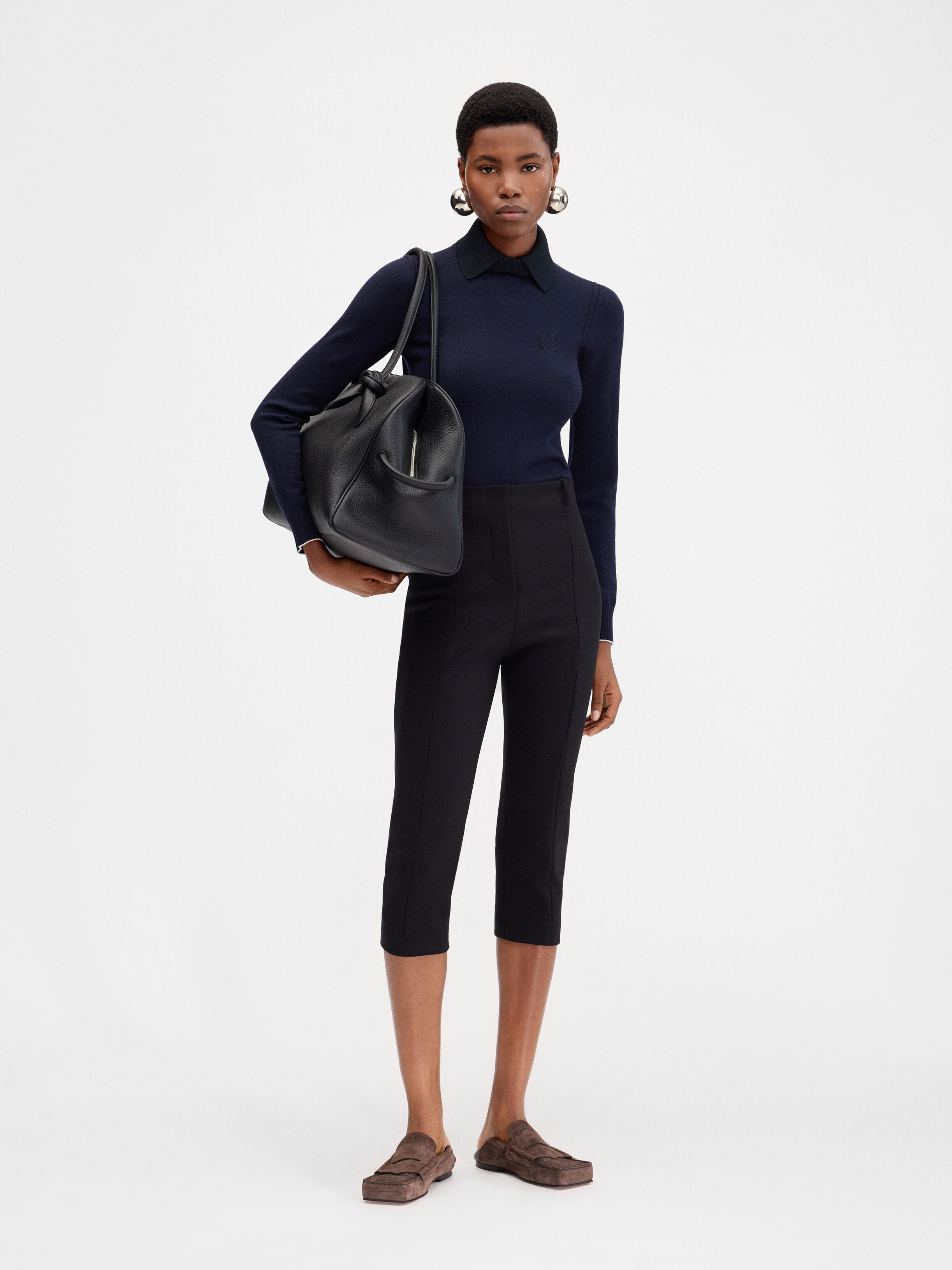 

Трикотажное поло с логотипом "J" JACQUEMUS The Tricot knit, темно-синий
