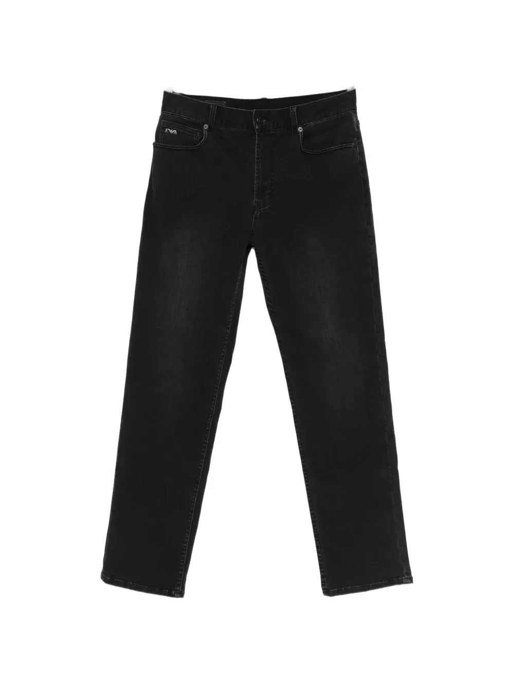 Прямые джинсы с логотипом Emporio Armani, серый
