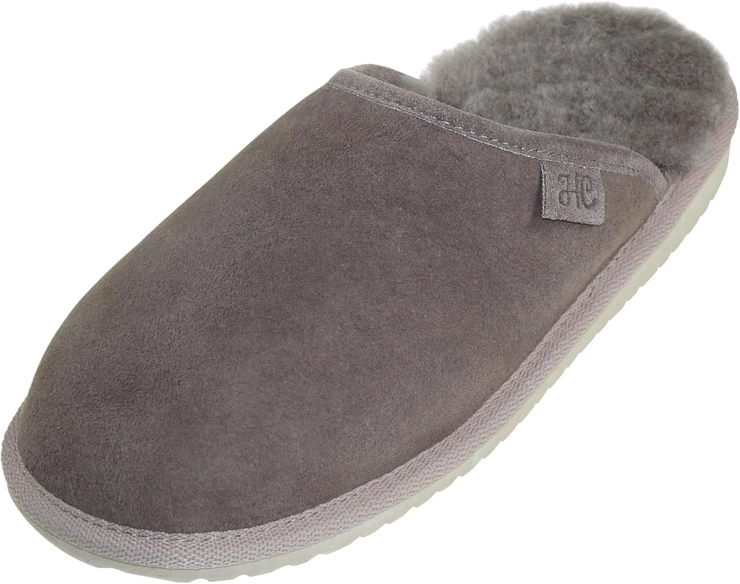 Мужские тапочки Harrys-Collection из очень толстой овечьей кожи, плоская форма, Sand