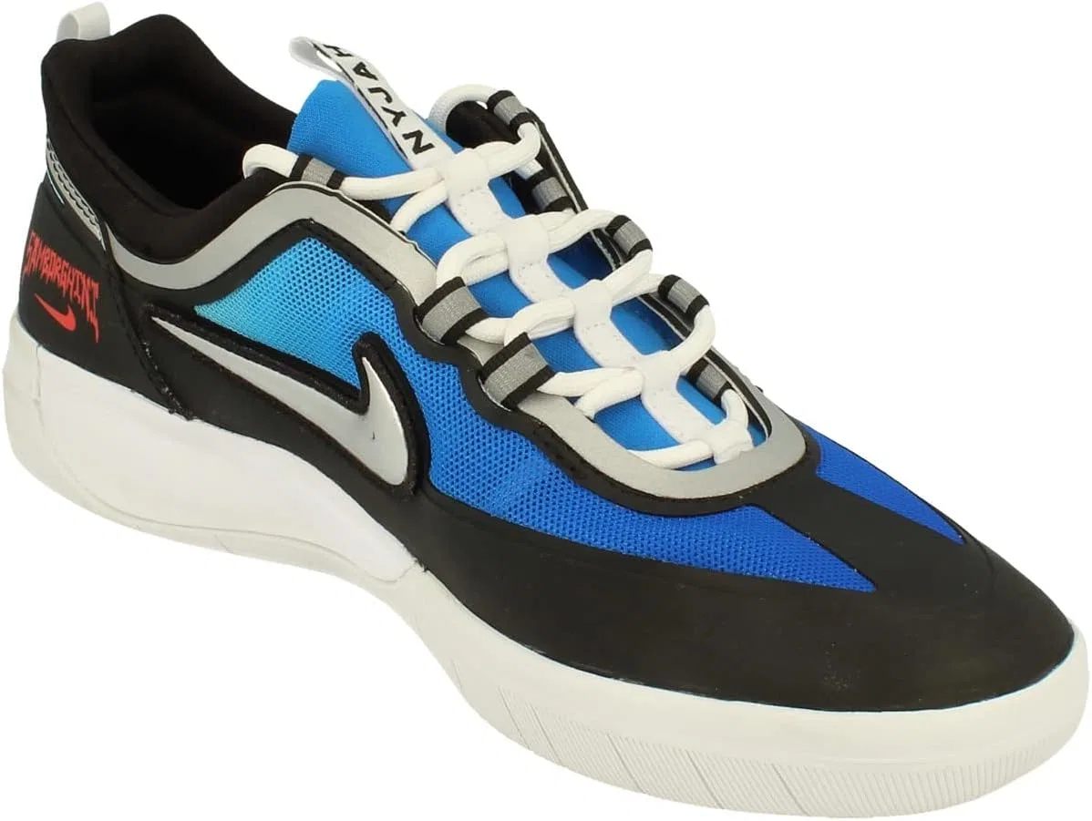 Мужские кроссовки NIKE Sb Nyjah Free 2 PRM Dc9104, Bright Photo Blue Metallic Silver 400 — фото 4