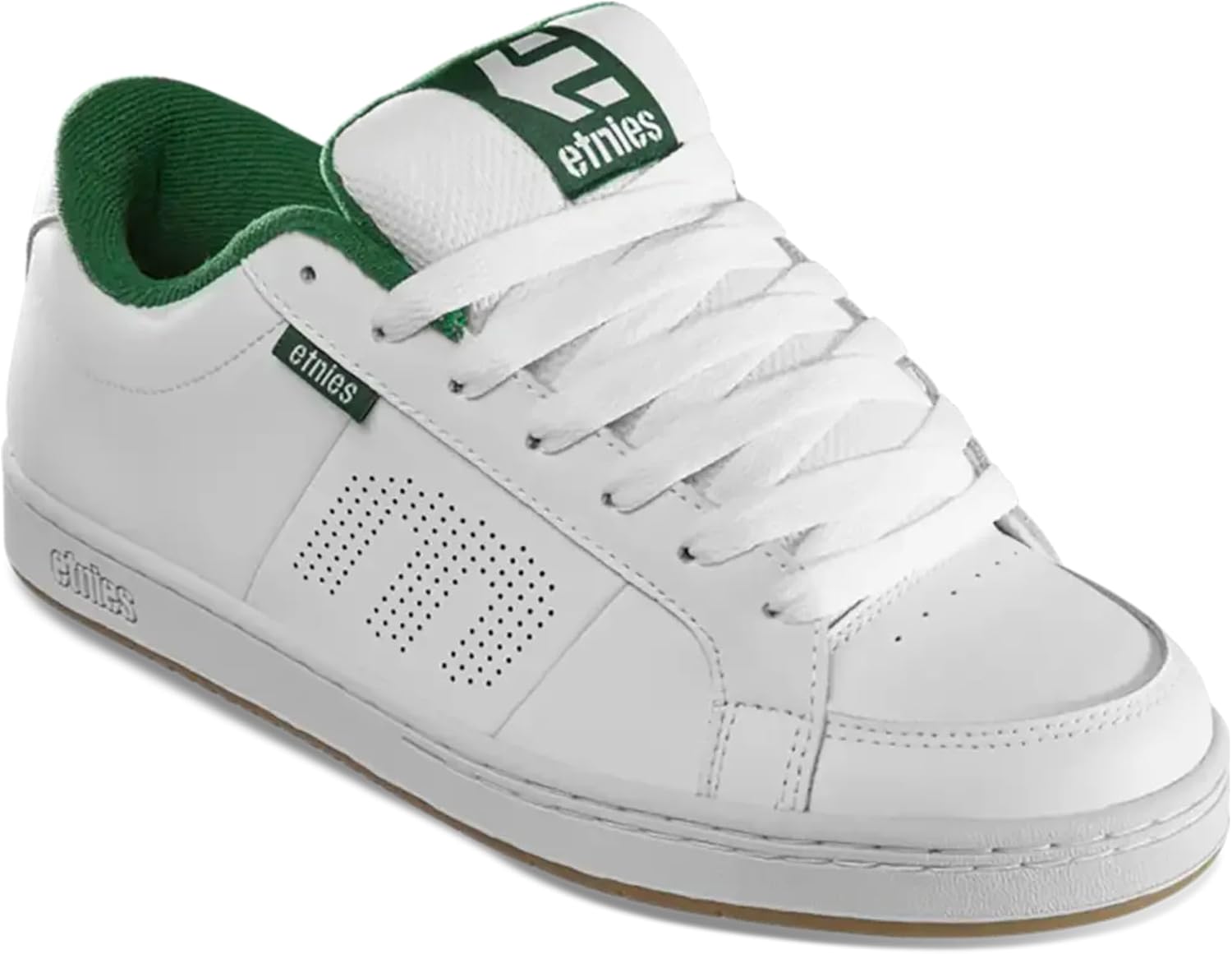 Мужские скейтбордические кроссовки Etnies Kingpin Classic Puffy, экологичные, удобные и прочные, с литой стелькой из EVA, белый/зеленый — фото 4
