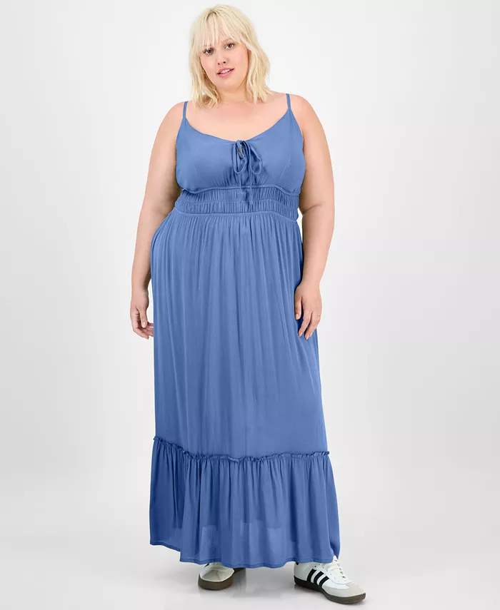 

Платье макси Trendy Plus с завязками спереди FULL CIRCLE TRENDS, синий
