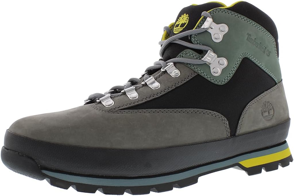 Timberland мужские кожаные зимние ботинки Euro Hiker, Medium Grey/Black/Grey