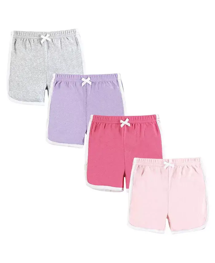 

Детские шорты Hudson для девочек, комплект из 4 штук, цвет розовый лиловый, размер 9-12 месяцев Hudson Baby