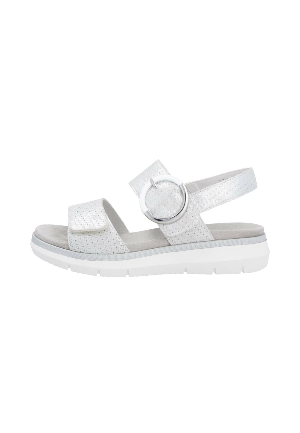 Босоножки на танкетке Platform sandals Remonte, серебряный — фото 2