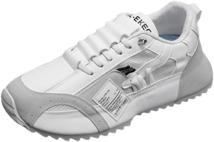 

Зимние мужские спортивные туфли с толстой подошвой, дышащие - легкие спортивные кроссовки для ходьбы - комфорт на весь день - для ежедневного использования на улице - для бега Clolinde, белый