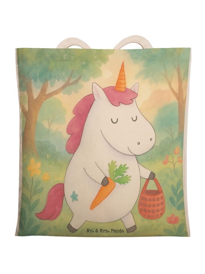 

Mr. & Mrs. Panda Веганская сумка с изображением единорога, без надписи, белого цвета