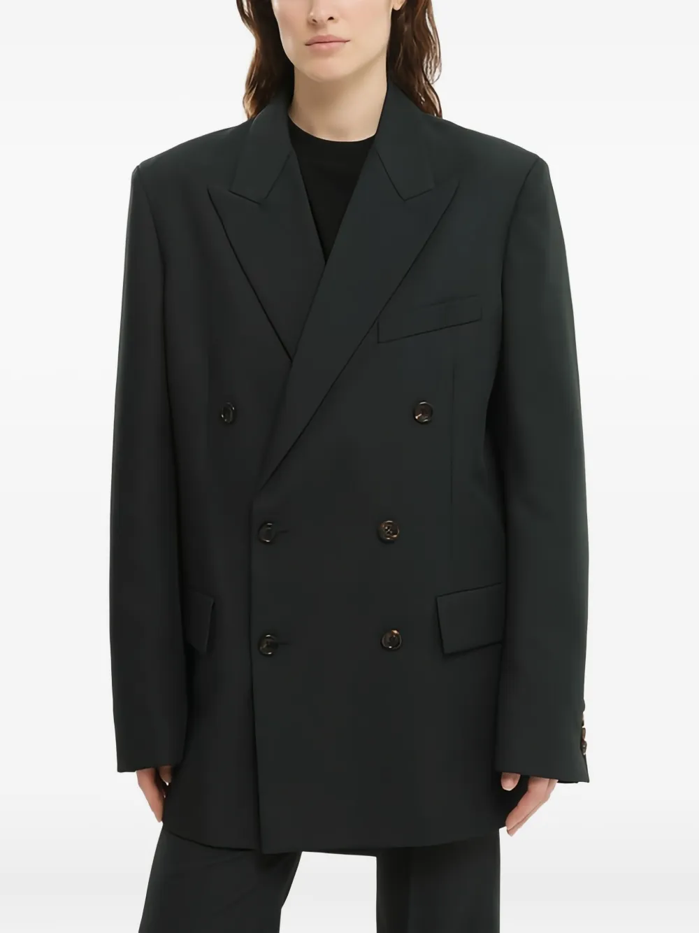 

Двубортный пиджак 1988 Studio, черный