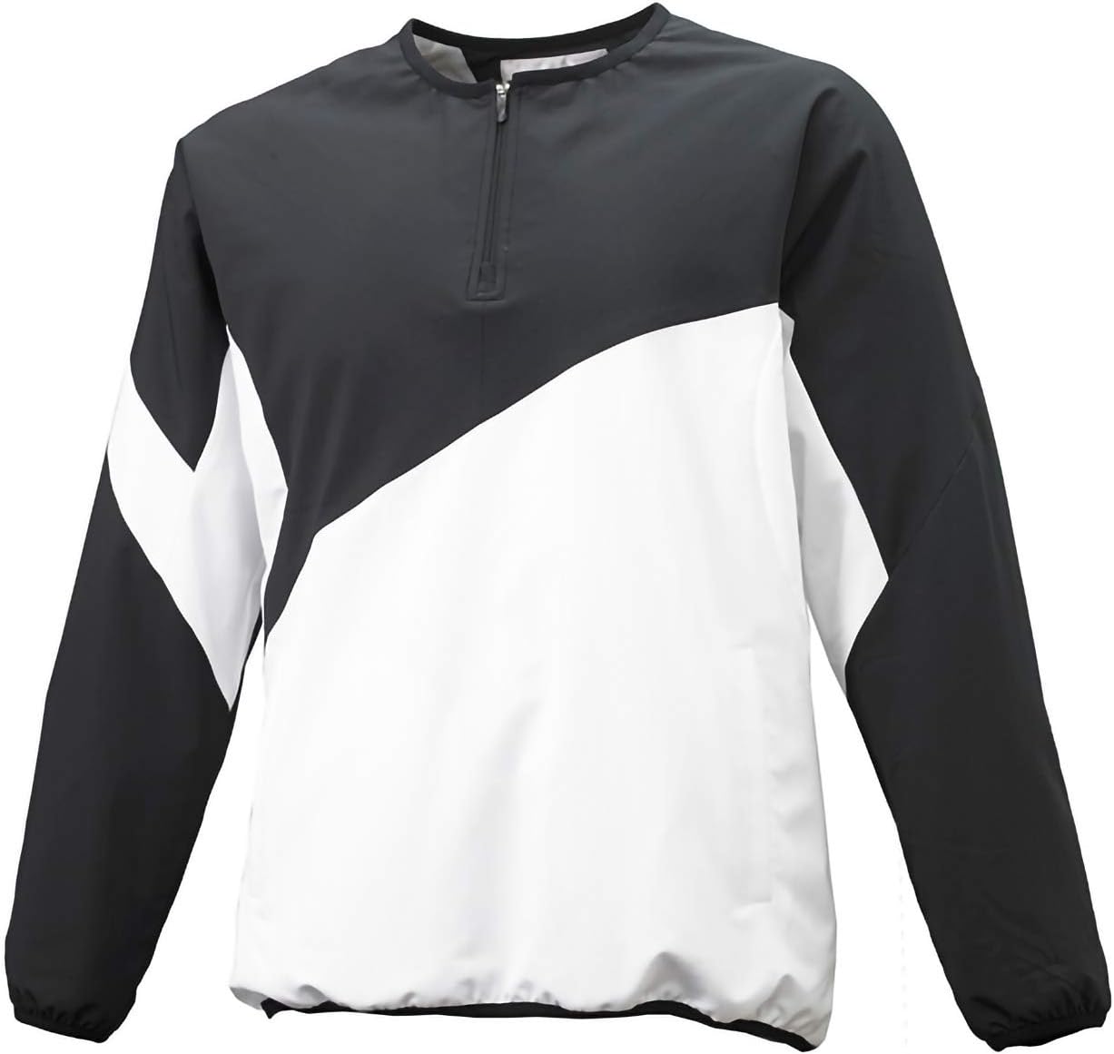 

Мужская футболка с длинным рукавом SSK для кросс-тренинга, с застежкой-молнией до середины груди, белый/черный