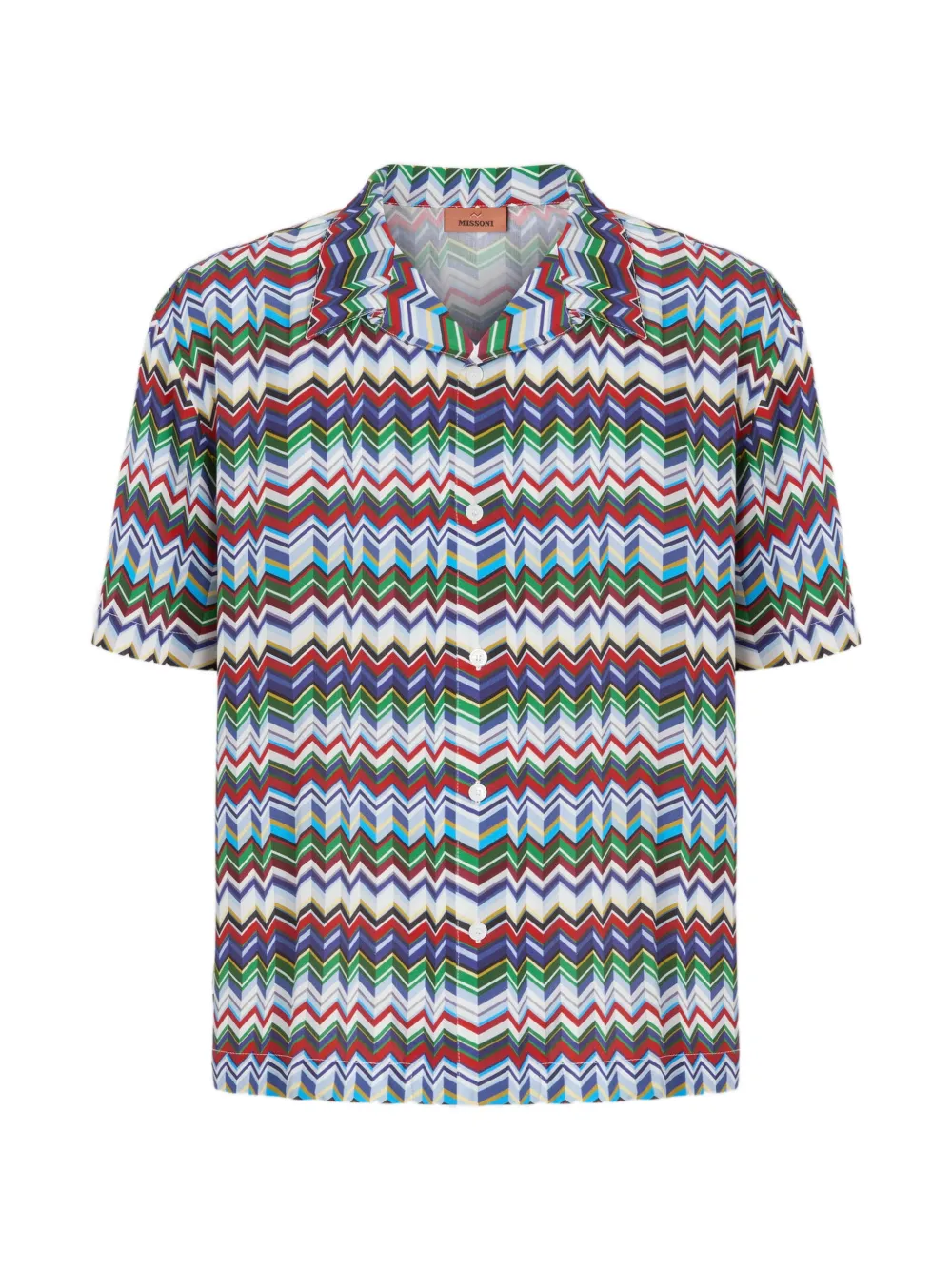 

Рубашка с застежкой на пуговицах и зигзагообразным узором Missoni, белый