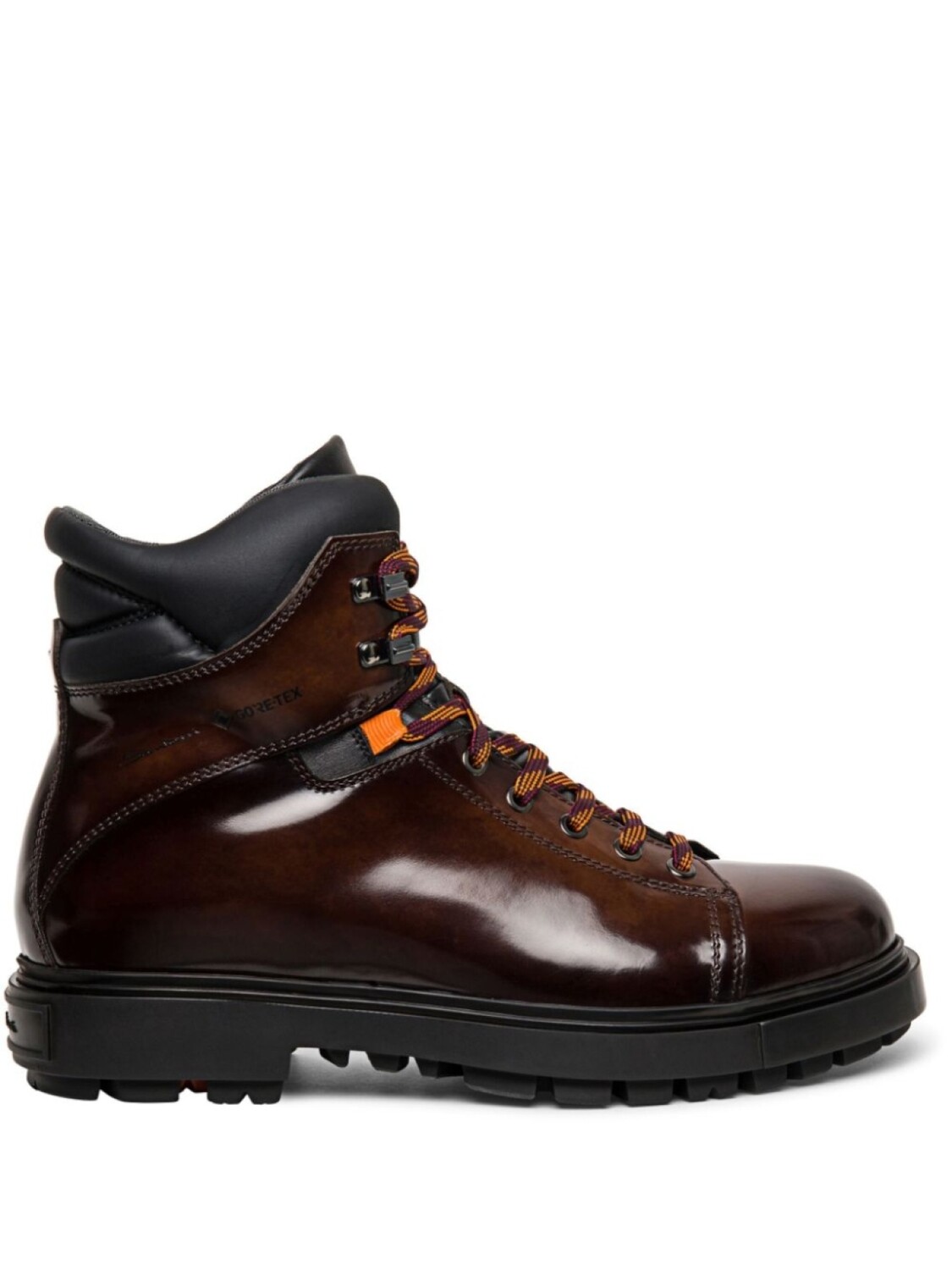 

Santoni ботинки хайкеры со вставками, коричневый