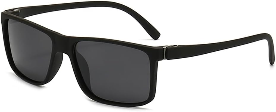 

Поляризованные солнцезащитные очки классического прямоугольного типа для мужчин, для вождения, отдыха на природе, спортивные очки, синие линзы TAC UV400 KTUCN, Black Grey