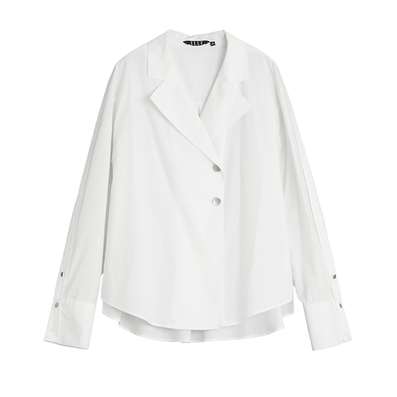 

ELLE Футболка Women's White V-образный вырез Moderate Others