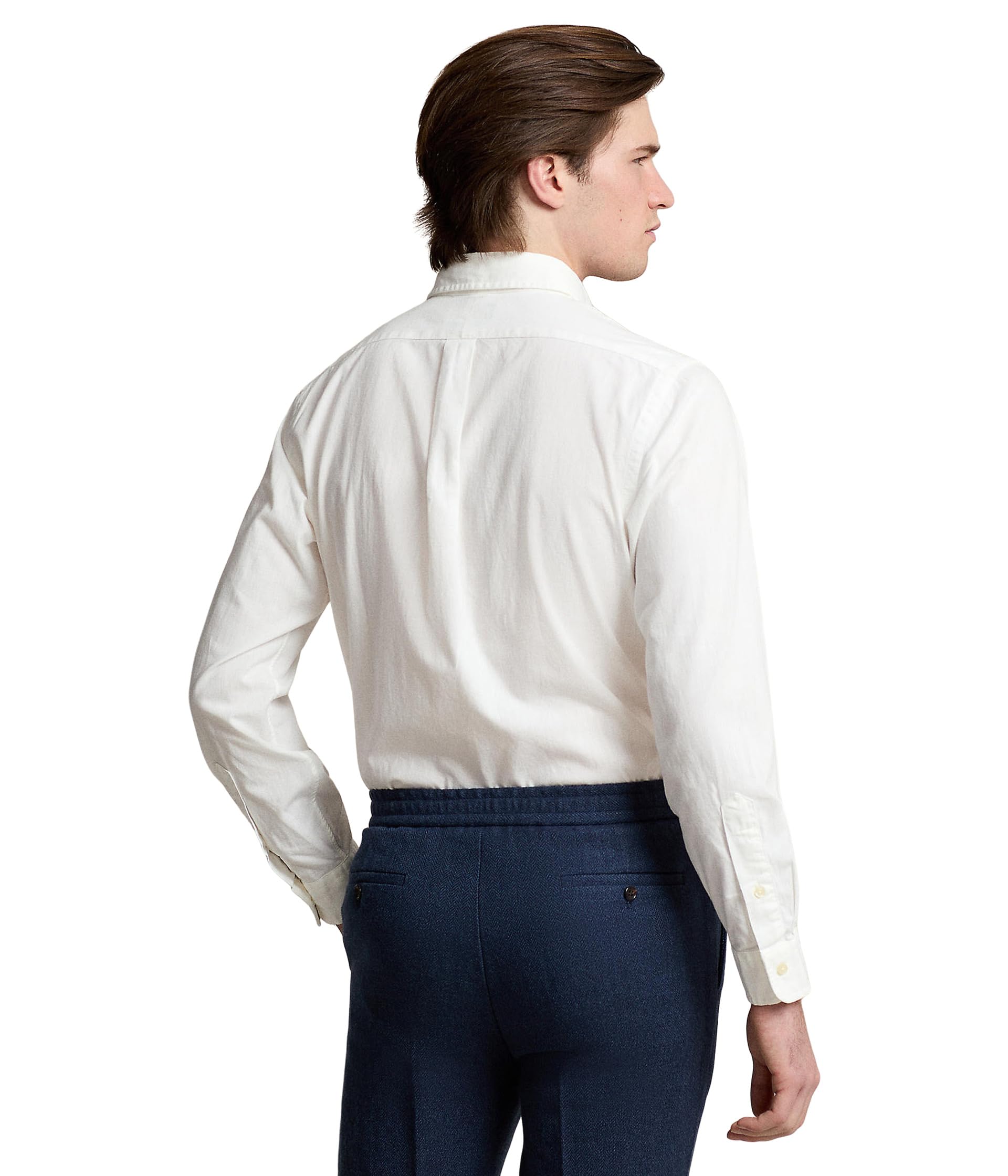 Рубашка Polo Ralph Lauren Classic Fit Chambray Shirt, белый — фото 2