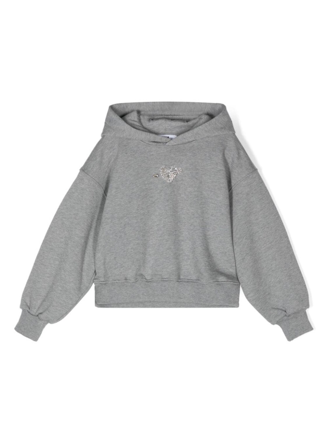 

MSGM Kids худи с кристаллами, серый