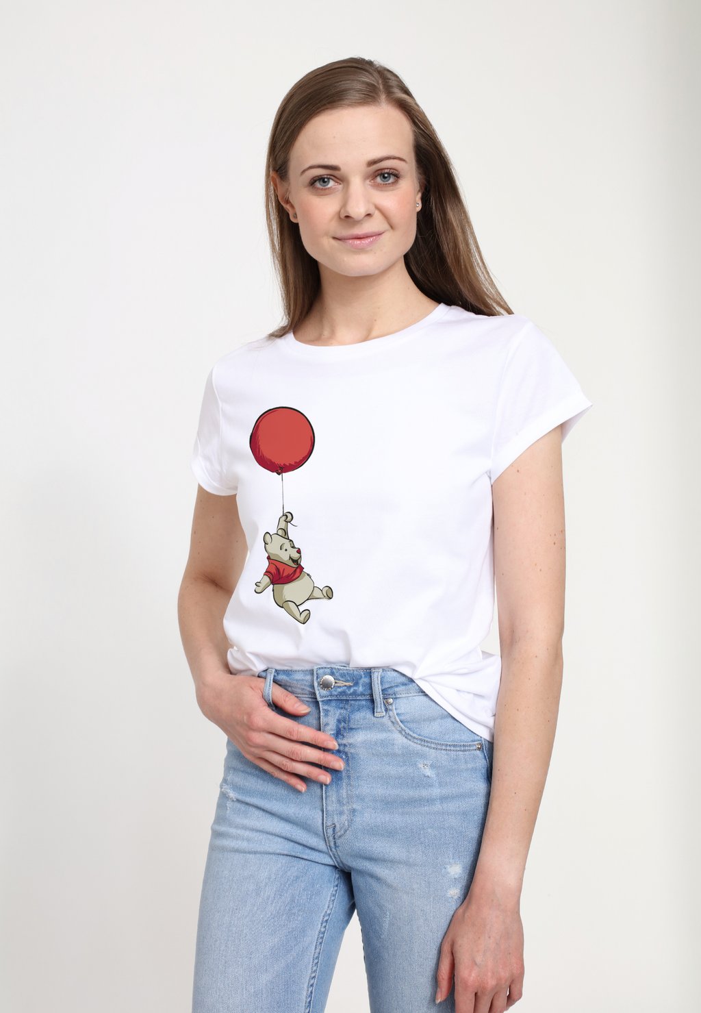 

Футболка с принтом DISNEY CLASSICS WOMEN'S BALLOON WINNIE Henry Tiger, белый