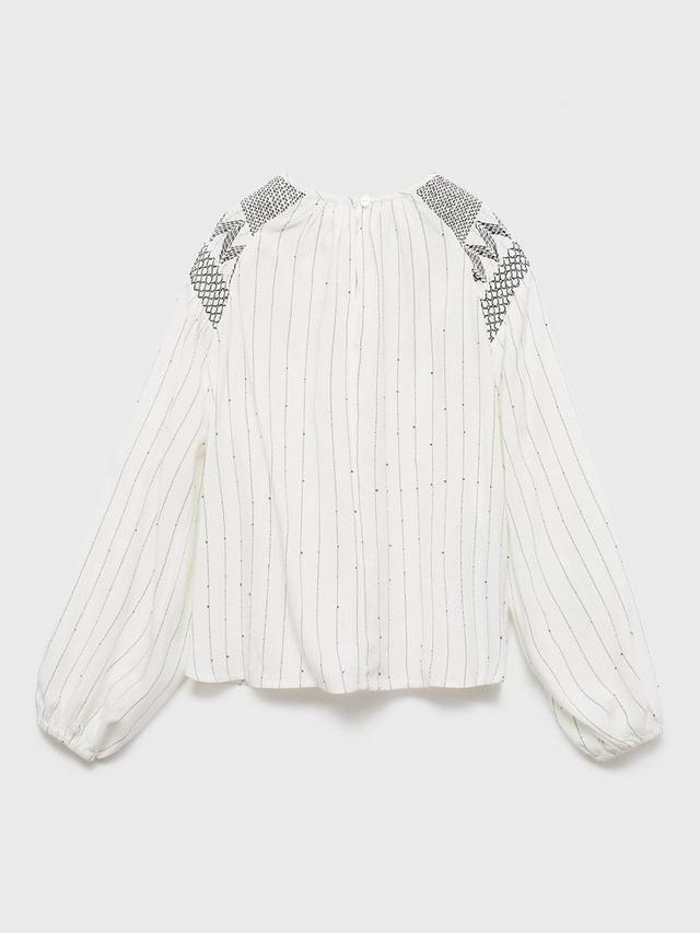 Детская блузка Paola с длинными рукавами и вышивкой Mango, White — фото 2