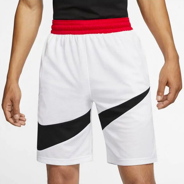 Шорты large logo printing sports loose basketball shorts white Nike, белый — фото 3