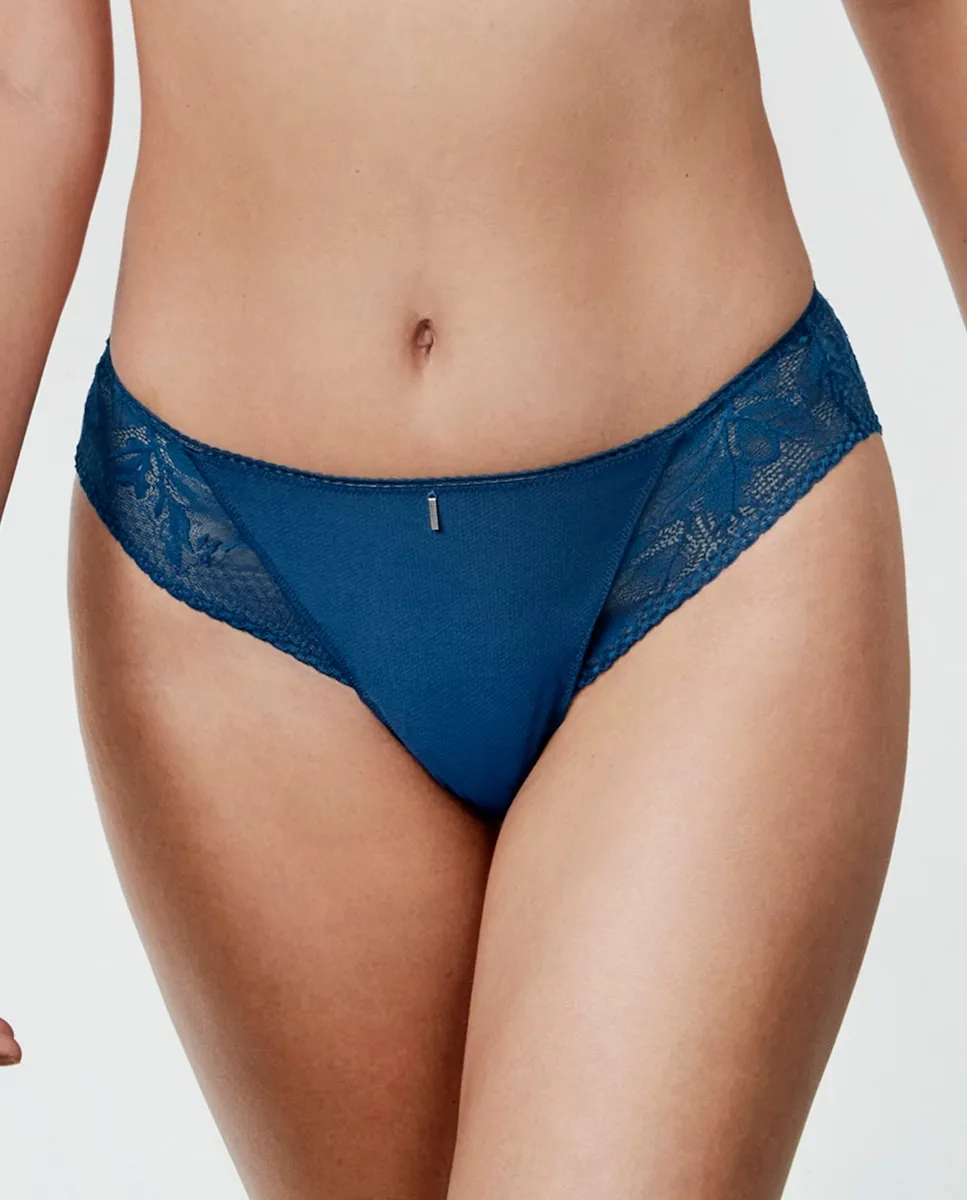 

Классические бикини с кружевом Selmark, синий