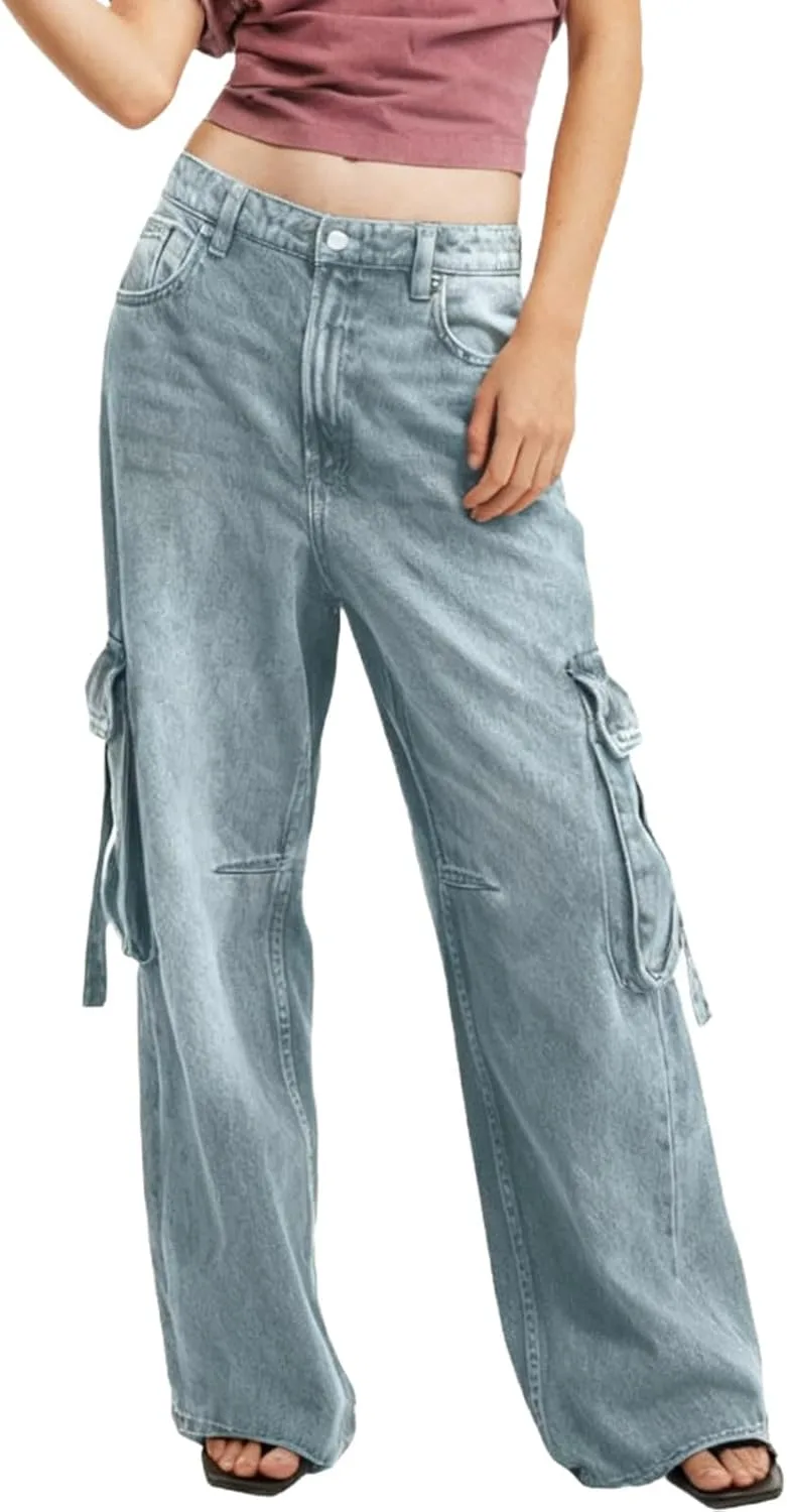 Джинсы для женщин High Waist Wide Leg с эффектом контроля живота — фото 3