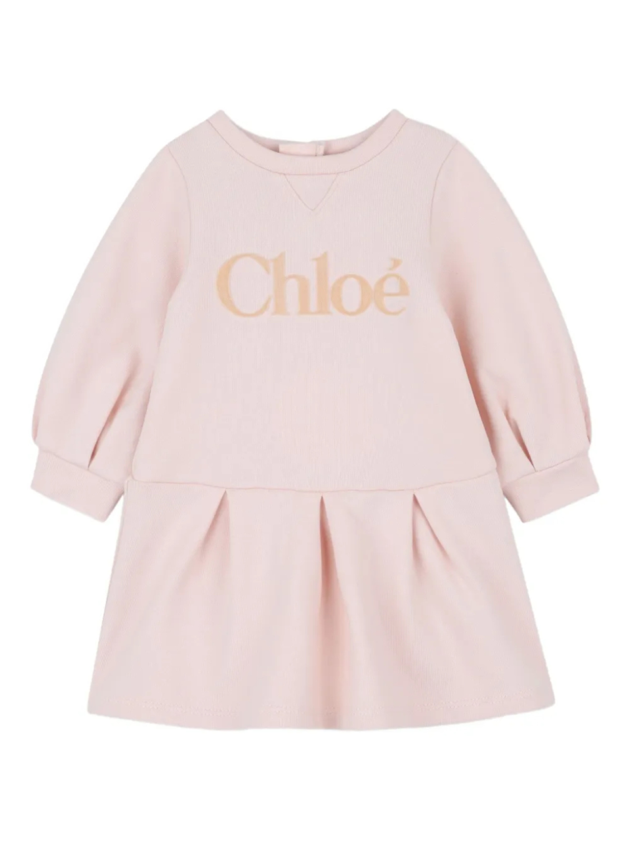 

Chloé Kids платье с логотипом, розовый