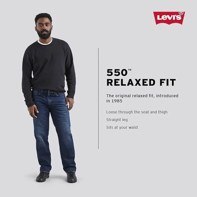 Джинсы Relaxed Fit Levi's, Темный каменный стирка — фото 4
