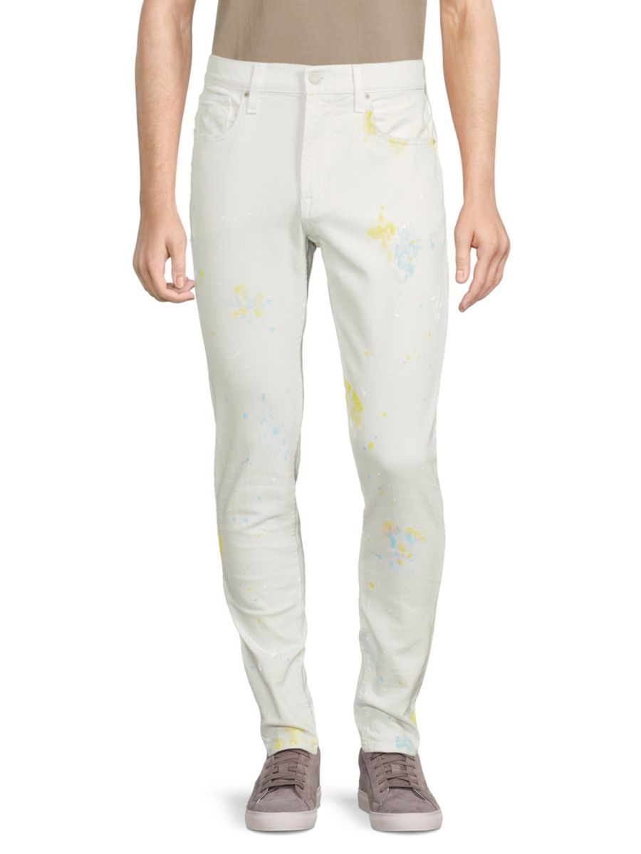 

Узкие джинсы Zack Splatter Hudson Jeans, цвет White Pain