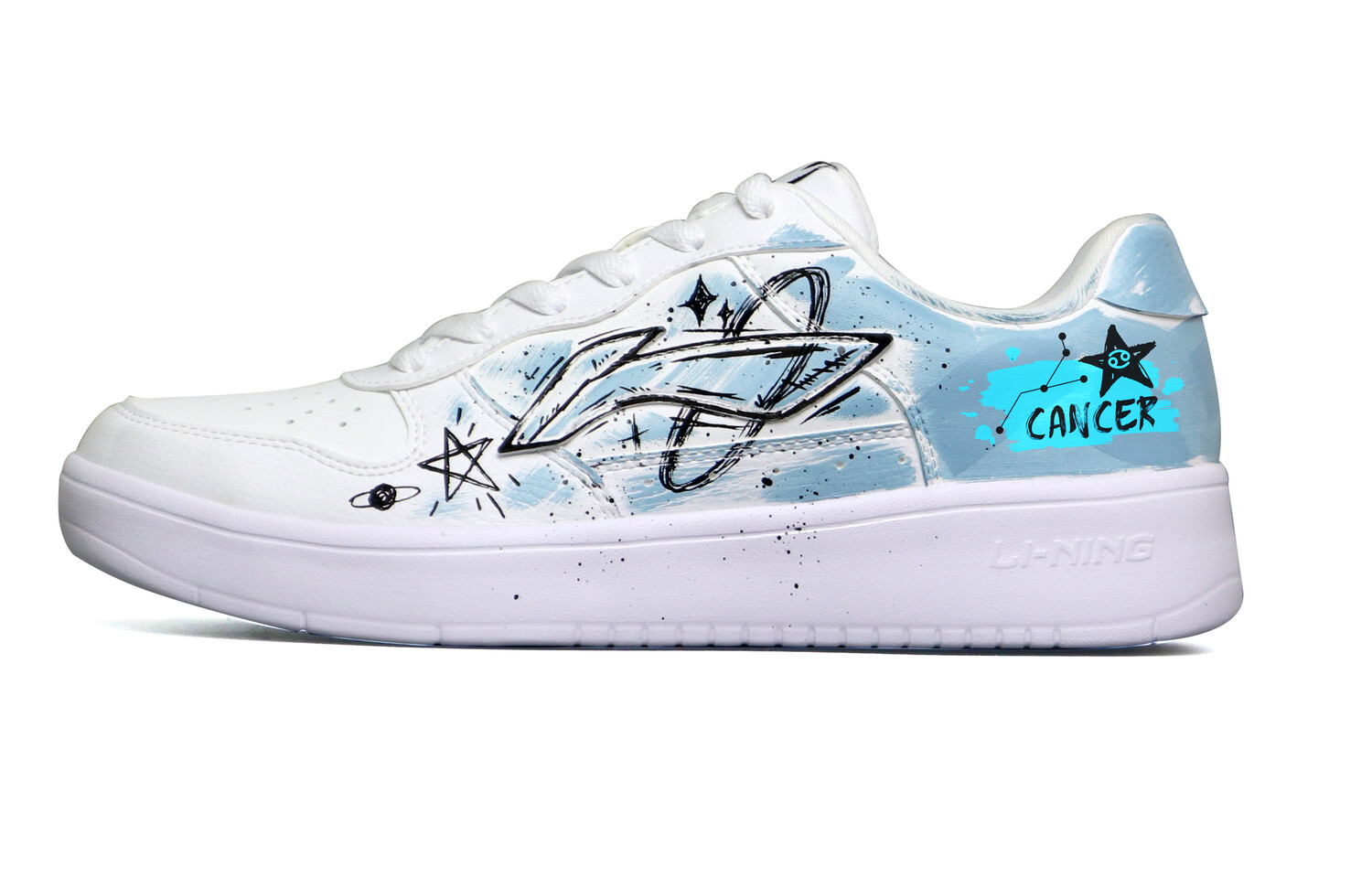 

Кроссовки LINING Pontoon Boats Skateboarding Shoes Men Low-top White, Black, Blue, белый