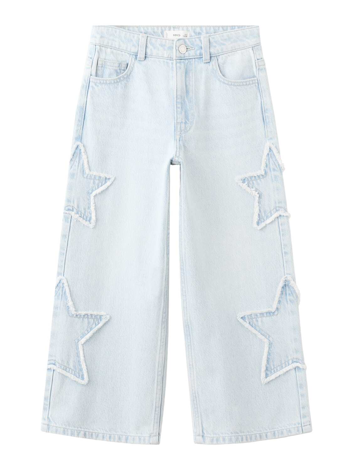 

MANGO KIDS Джинсы с широкими штанинами 'Stars' в светло-голубом цвете