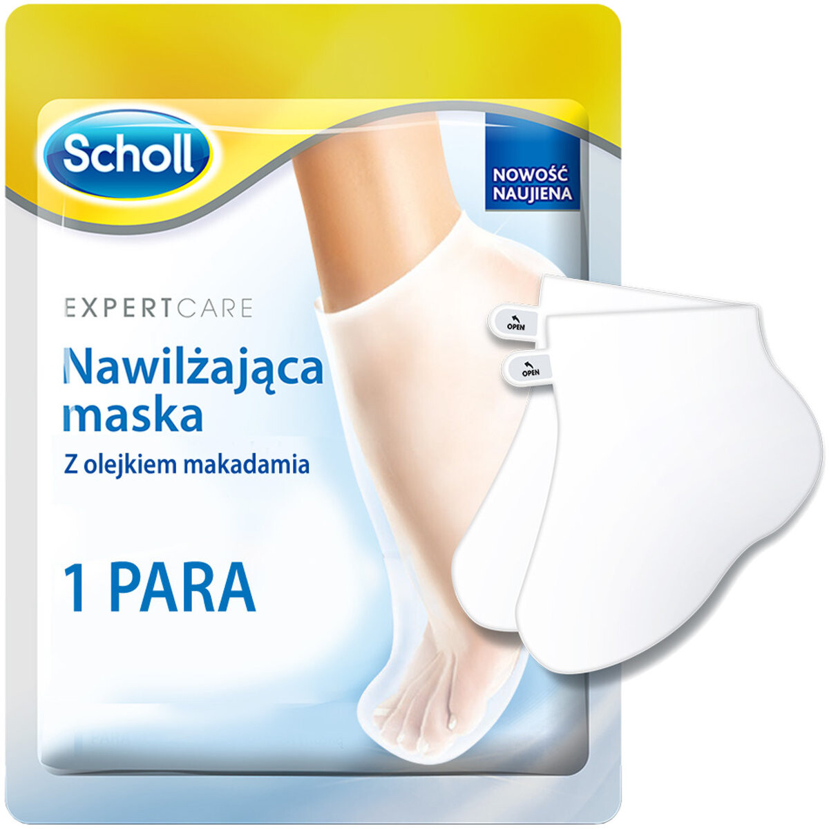 

Scholl, Expert Care, увлажняющая маска для ног с маслом макадамии Pedi Mask, 1 пара